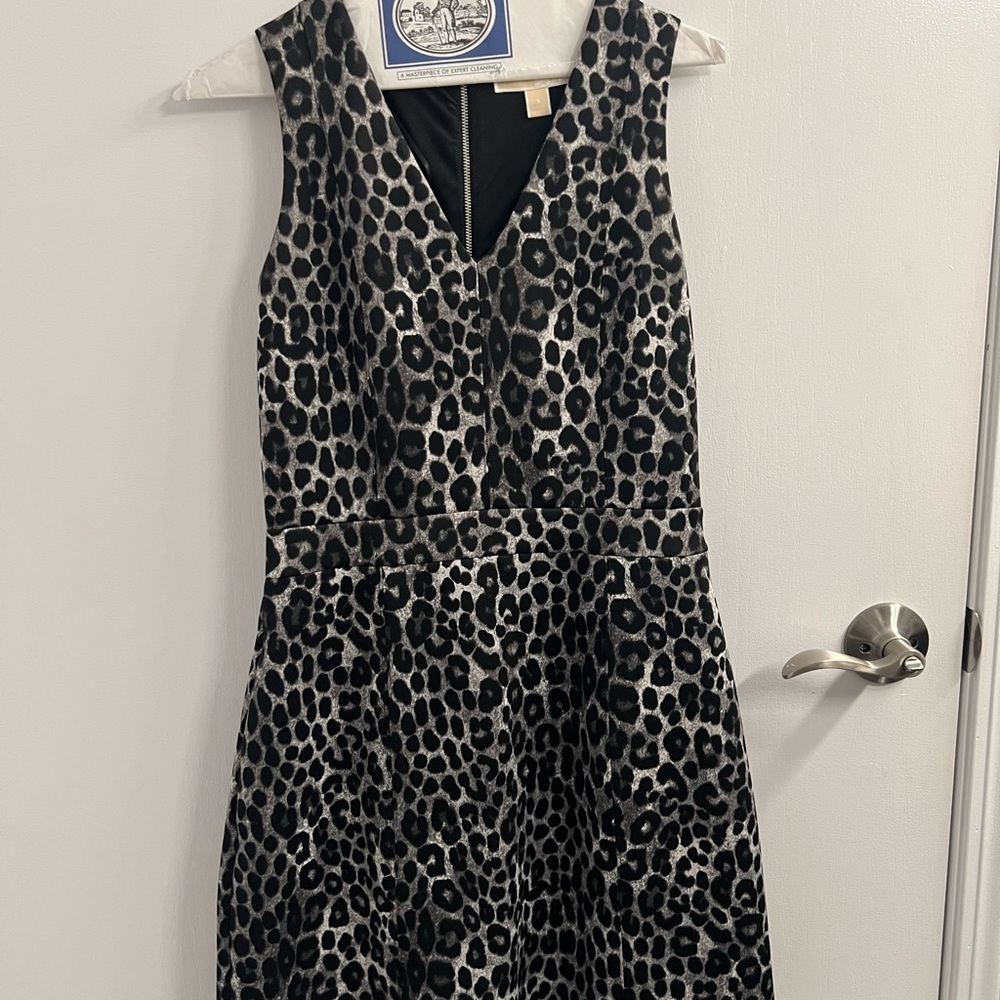 Michael Kors Leopard Print Sleeveless Dress